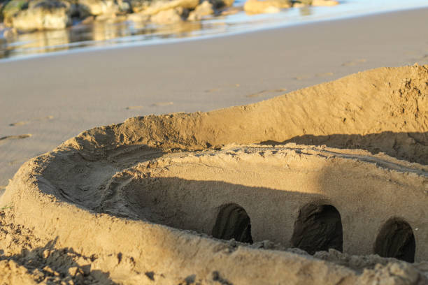 istock Sand castle on the island's beach 1273371944