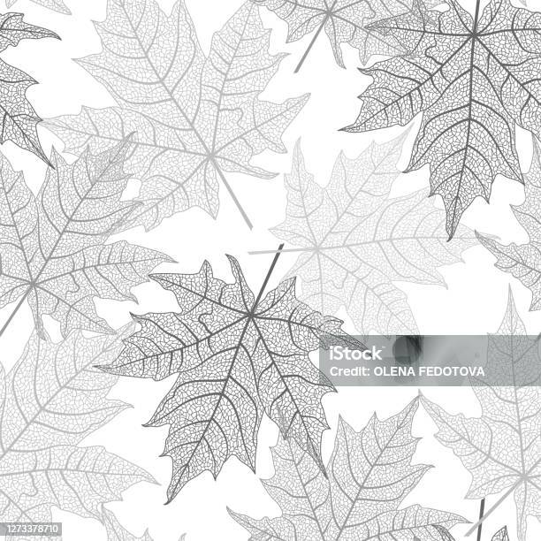 Vein Pattern Seem Less Seamless Pattern With Leaves Vein Stock Illustration - Download Image ...