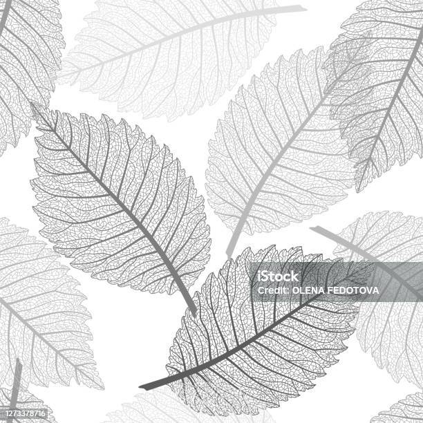 Vein Pattern Seem Less Seamless Pattern With Leaves Vein Stock Illustration - Download Image ...