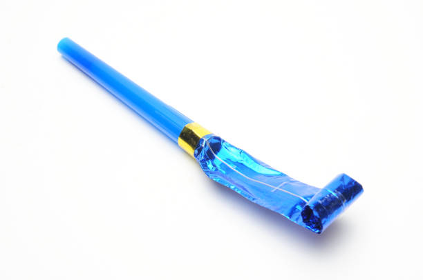 istock Air whistles for carnivals on white background 1273388666