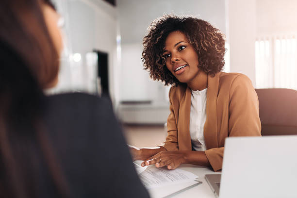 istock Young woman doing a job interview 1273390394