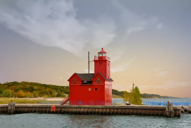 istock Beautiful Lighthouse at Holland Michigan 1273390730