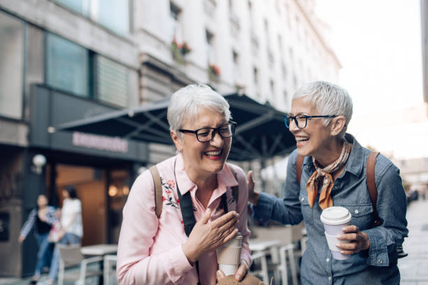 istock Two senior best friends having fun on their journey 1273391768