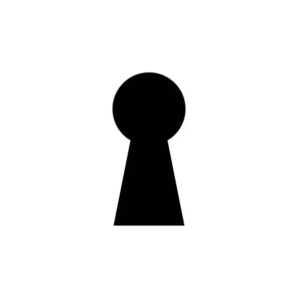 Vector illustration of key hole symbol