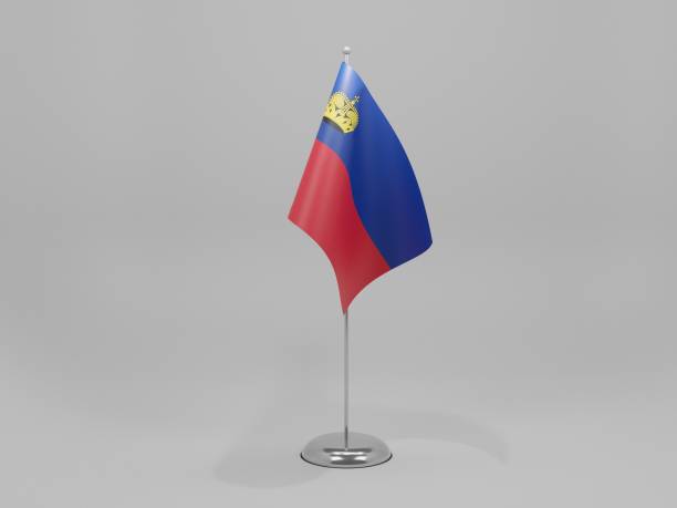 istock Liechtenstein National Flag, White Background - 3D Render 1273397212