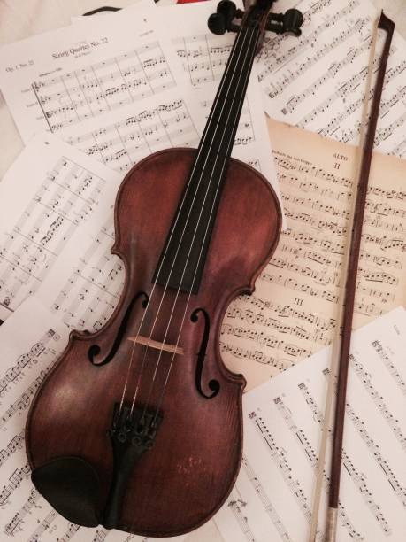 istock Viola on top of sheet music 1273402181