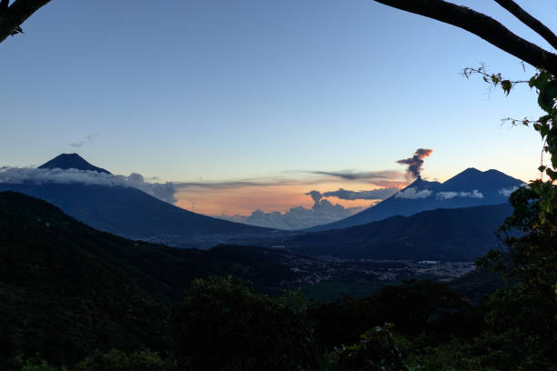 istock View of volcano during sunset in Guatemala 1273402394