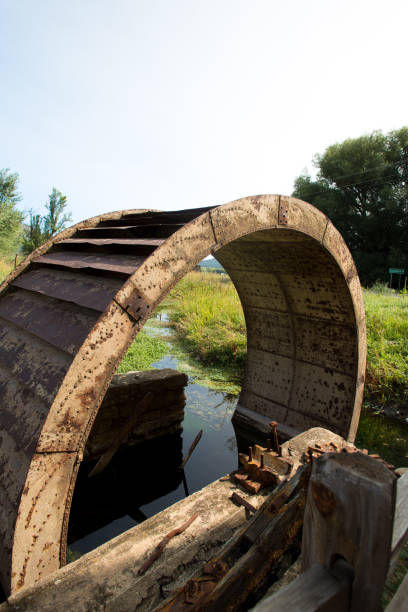 mora, nm: st vrain mill, wheel close-up - st vrain photos et images de collection