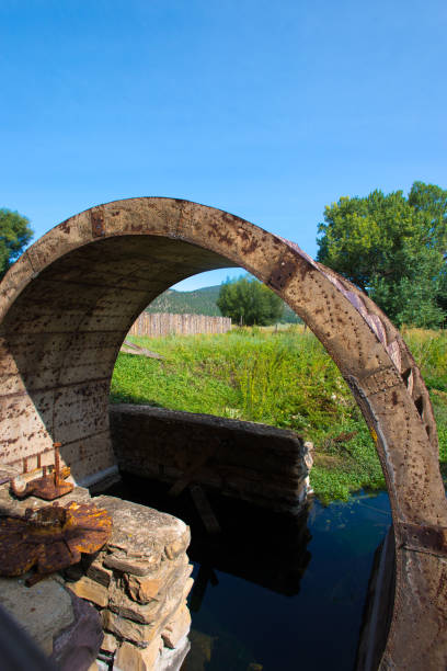 mora, nm: st vrain mill, koło zbliżenie - st vrain zdjęcia i obrazy z banku zdjęć