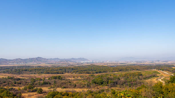 istock A view into North Korea, across the DMZ, from the Dorsa Observatory 1273412819