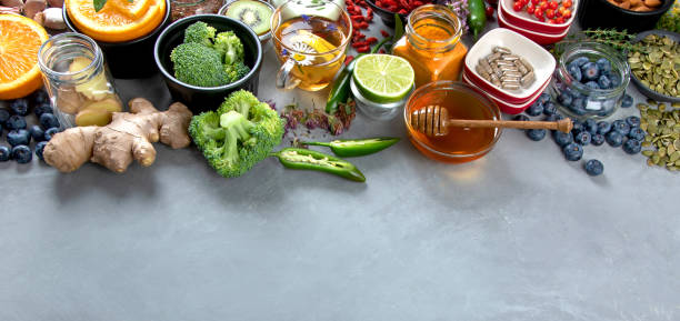 istock Healthy products for immunity stimulation 1273424570