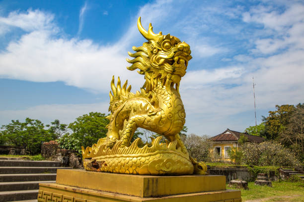istock Golden dragon in Hue, Vietnam 1273427836