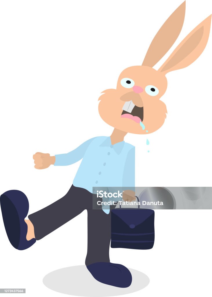Zombie Rabbit Cartoon Zombie Bunny Cartoon Character Rabbit Going To Work Or School Stock ...