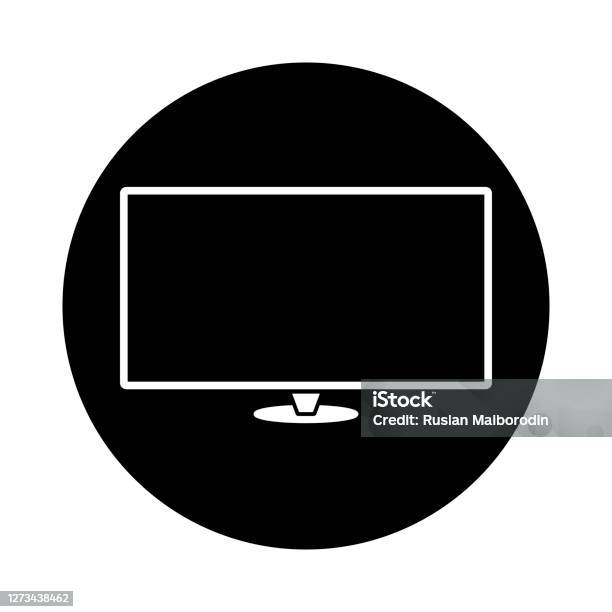 Thin Computer Frame Modern Thin Frame Display Computer Monitor Flat Bubble Design Stock ...