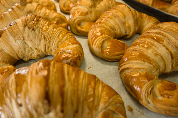istock Freshly baked artisan croissants 1273438463