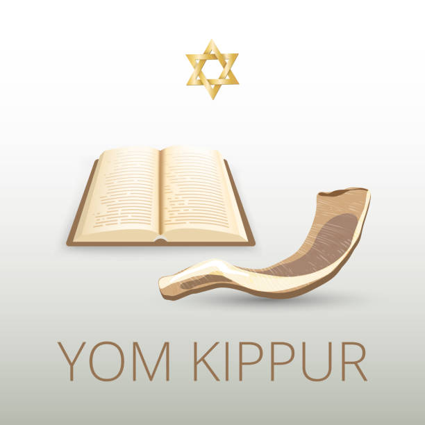 happy yom kippur tle - yom kippur stock illustrations