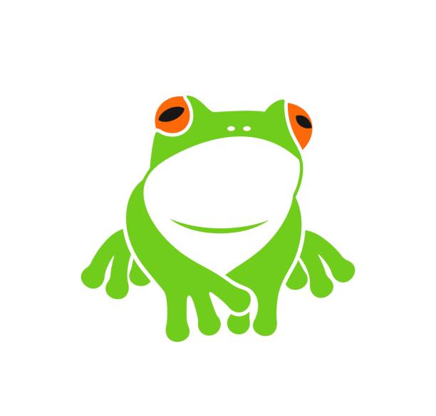 Red eye frog. Tree frog EPS 10. Vector illustration red amphibian frog animals in the wild stock illustrations