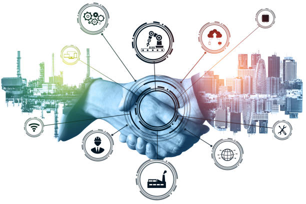 istock Industry 4.0 technology concept - Smart factory for fourth industrial revolution 1273449170