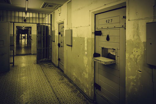Old German jail in a city of Berlin, Europe