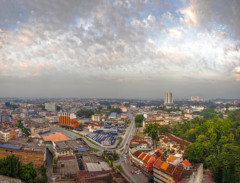 Aerial view of Ipoh city in Malaysia