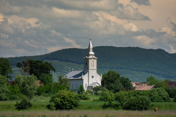 istock Orthodox church in Cristur-Sieu, Bistrita, Romania, 2020 1273454550