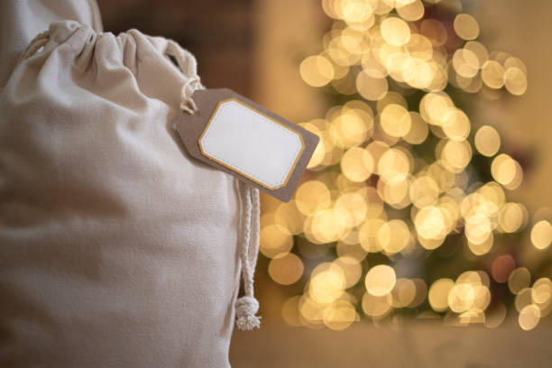 istock Christmas gift in a Reusable bag 1273454717