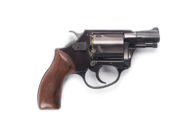 istock Pistol, handgun on white background - 45 Caliber Hand Gun 1273456688