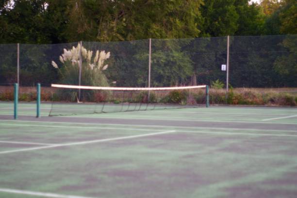 istock Empty outdoor tennis court 1273456734