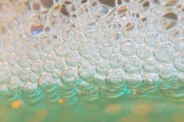 istock Blurred abstract light background with bubbles. The concept is summer, soft drinks, freshness. For the backing of a site or mobile application. 1273458840