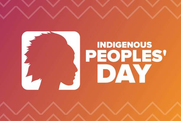 Indigenous Peoples Day. Holiday concept. Template for background, banner, card, poster with text inscription. Vector EPS10 illustration. Indigenous Peoples Day. Holiday concept. Template for background, banner, card, poster with text inscription. Vector EPS10 illustration indigenous peoples day stock illustrations