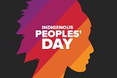 istock Indigenous Peoples Day. Holiday concept. Template for background, banner, card, poster with text inscription. Vector EPS10 illustration. 1273459790