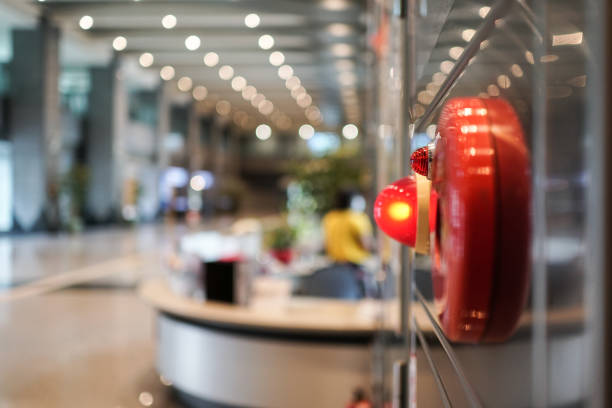 istock Alarm bells and warning lights for avoiding fire. In public areas. 1273465649