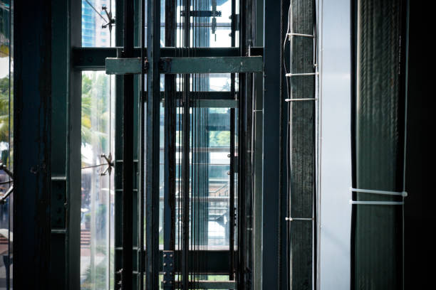 istock The view in the Glass elevator in a modern building. 1273465795
