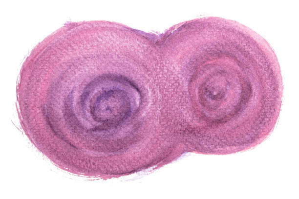 istock Abstract hand painted pink and violet watercolor background. 1273471723