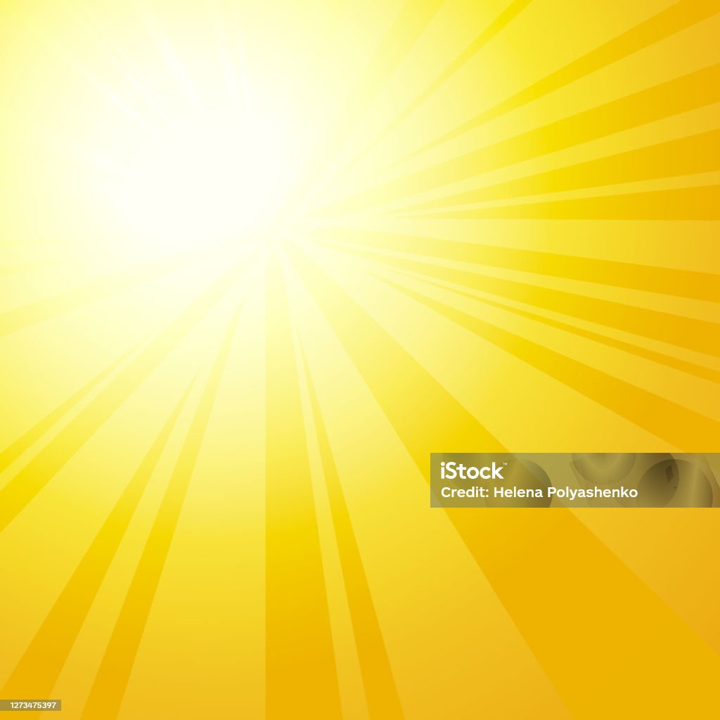 Yellow Line For Sun Rays Sun Yellow Rays Stock Illustration - Download Image Now - Abstract ...