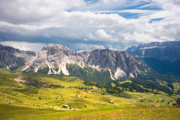 istock Magestic Odle group mountain range in Dolomite alps, Italy 1273476979