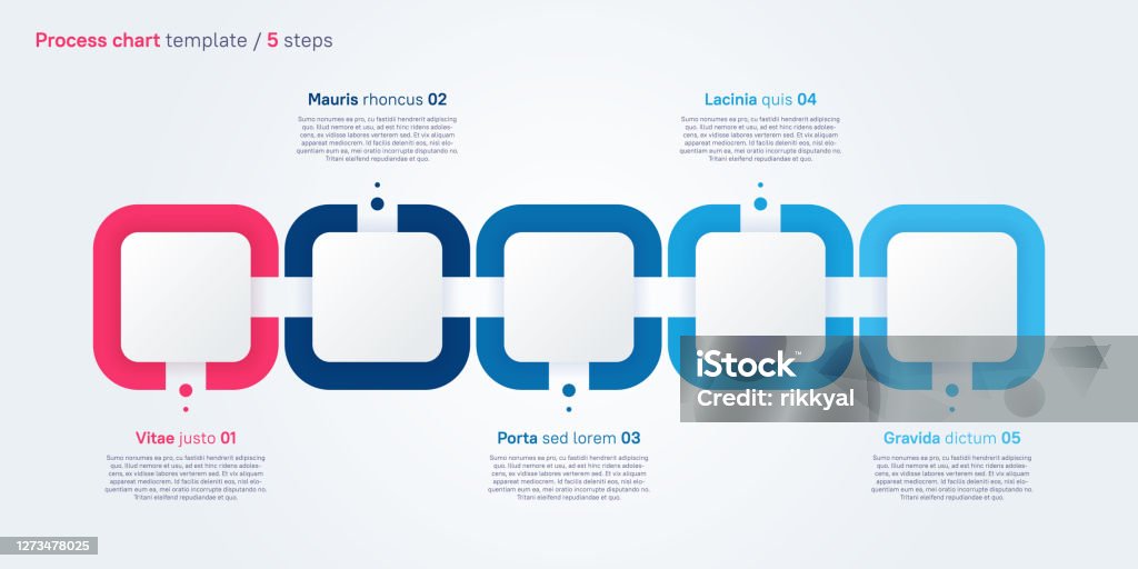 Vector Process Chart Design Modern Template For Creating Infographics ...