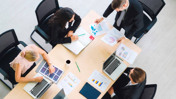 istock Business people group meeting shot from top view 1273478938
