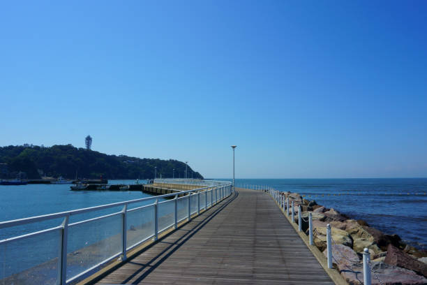 istock Blue sky and sea, pier 1273479537