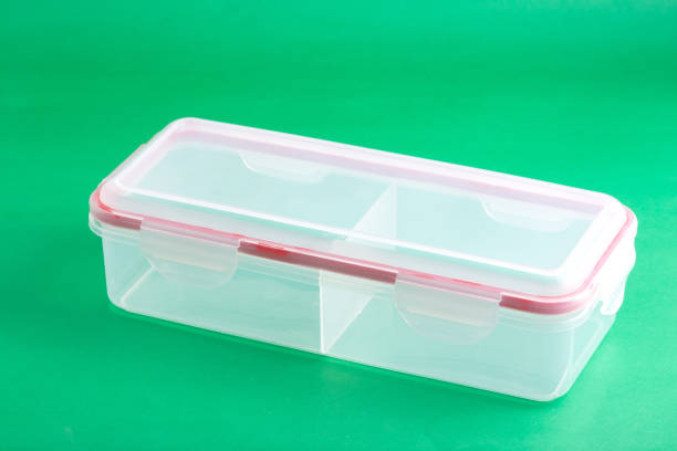 istock Multipurpose Plastic Container With Airtight Lid; Photo On Green Background. 1273480912