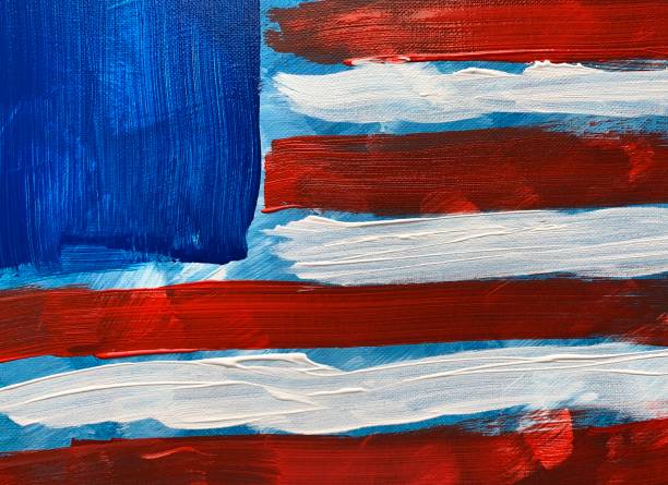 istock Acrylic Painted Background American Flag 1273486707