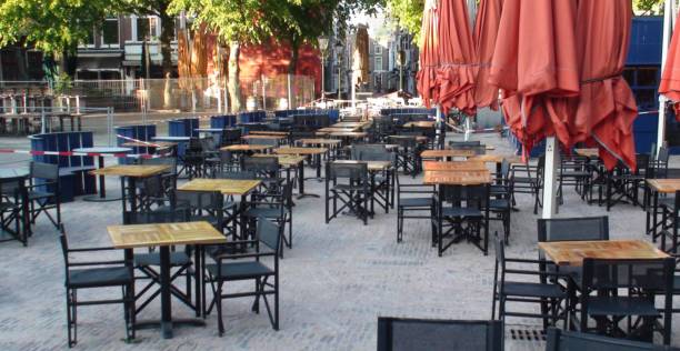 istock Restaurant Chairs Empty View In The Morning During Autumn Season 1273487237