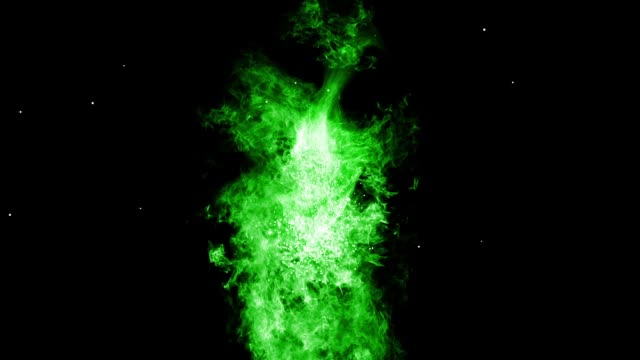 green Explosion bomb smoke animation with alpha