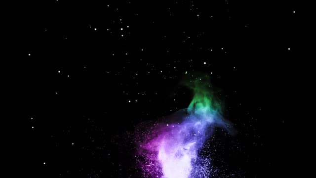 rainbow Explosion bomb smoke animation with alpha