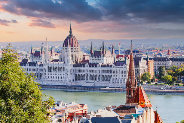 istock Hungarian Parliament Building during sunrise 1273489730