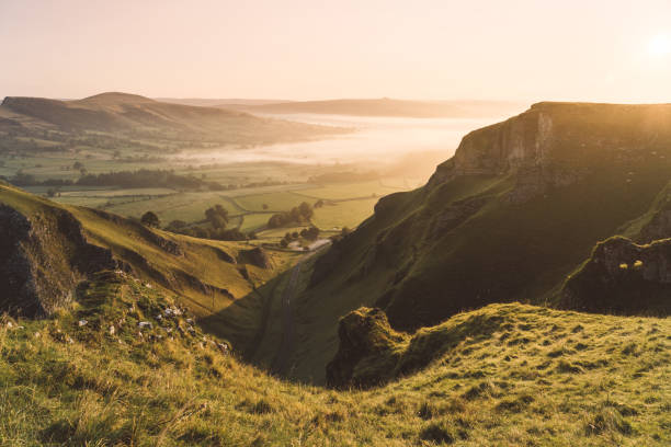 istock Winnats pass at sunrise, Peak District 1273490252