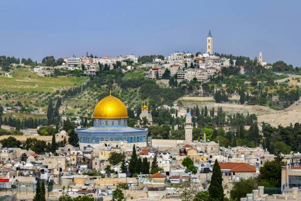 kopuła na skale na górze świątynnej w jerozolimie - jerusalem old town dome of the rock city zdjęcia i obrazy z banku zdjęć