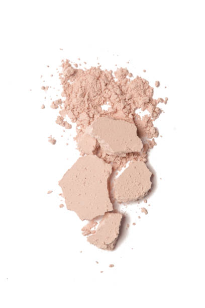 istock Beige cosmetic or make up powder isolated on white. 1273492136