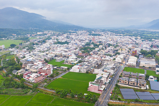 Aerial view of Yuli, Hualien, Taiwan