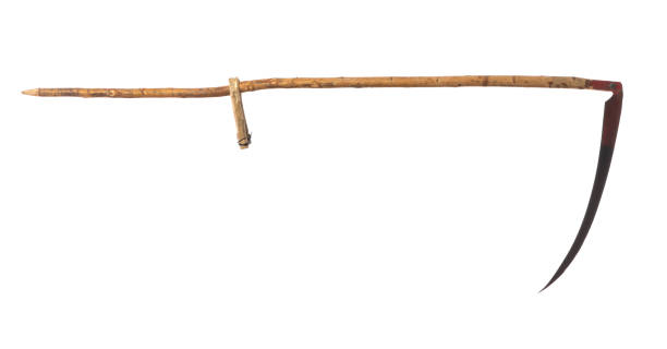 istock rural old scythe isolated on white background 1273504746